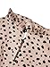 Avanova Women's Leopard Printed Ruffle Hem 3/4 Sleeve Mock Neck Elegant Work Blouses Top Beige Large
