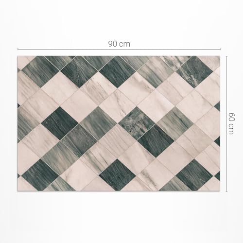 Tapis vinyle 60x90 cm rectangulaire motif mosaïque de pierre résistant Floorart - 3