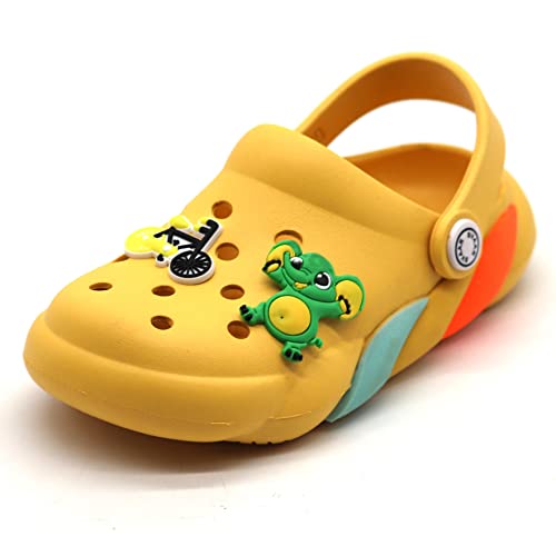 Image of SVAAR Slingback Clog Shoes for Boys & Girls || Indoor & Outdoor Sandals Clogs for Kids with 4 Cartoon Charm