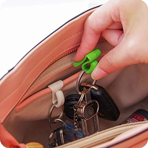 Image of 4Pcs Assorted Color Handbag Key Organizer Key Clips Anti-Lost Key Hook, Inner Bag Hook for Key, Buckle Clasp, Organizer Pendant Clips Stylist U- Shaped Key Hook,Clip-on Key, Backpack, Bag.