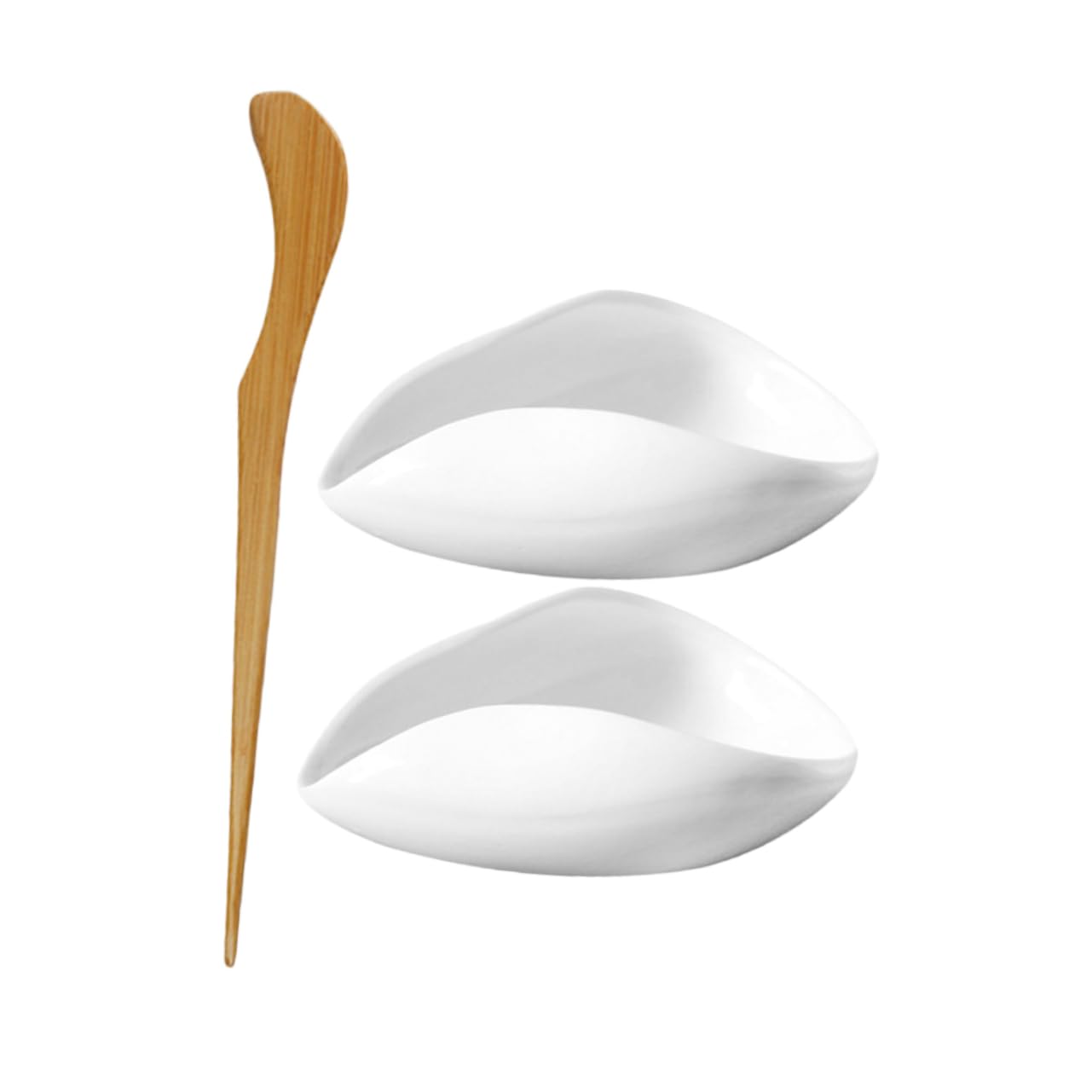 FUNOMOCYA 1 Set Ceramic Tea Leaf Storage Holder Vintage Porcelain Tea Scoop Coffee Bean Spoon Comfortable Grip Odor Material