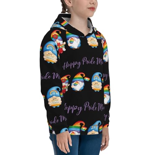 Lgbt Gnome Kids Pullover Hoodies Boys Sweatshirts Girls Athletic Clothes with Pocket3