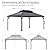 Domi 12x16FT Outdoor Gazebo, Hardtop Gazebo with Galvanized Steel Double Roof, Metal Gazebo with Drainage System Patio Pergola for Patio Deck Backyard,Curtain and Netting,Gray