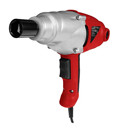 Matrix 120100230 Schlagschrauber Elektro, 1000 Watt, 450 Nm, mit Koffer, 3m Kabel, Reifenwechsel Auto, rot, schwarz – Bild 3