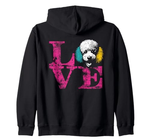Poodle Dog Love - Amante de la raza de perros vintage Sudadera con Capucha