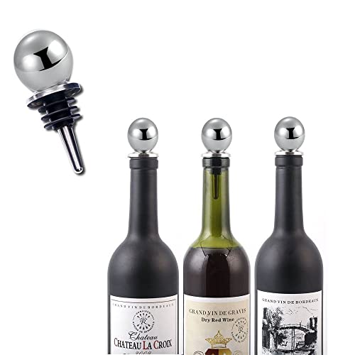 Stainless Steel Wine Bottle Stoppers, 2 Pcs Durable Beer Sealer, Bottle Saver for Opened Wine Champagne Prosecco Beer Spirits Corks Gifts