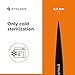 STALEKS PRO Expert 11 Type 5b Professional Eyebrow Tweezers (Black) – Pointed Stainless Steel for Spot Correction & Ingrown Hair Removal
