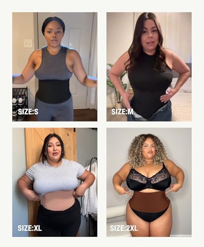 Image of FeelinGirl Waist Trainer for Women Trimmer Belt Waist Cincher Tummy Wrap Plus Size Snatch Bandage Body Shaper