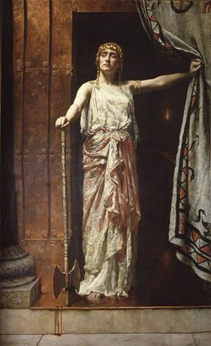 Lienzo Clytemnestra de John Collier pintura de arte para decorar oficinas