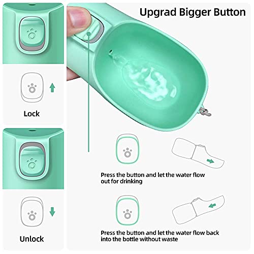 Portable Dog Water Bottle, Leak-Proof Dog Travel Water Bottle with Drinking Bowl, Lightweight Portable Pet Water Bottle… - Image 2