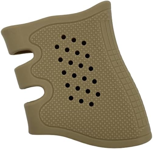 Funda de Empuñadura Ventilada de Goma para Glock 17, 19, 19x, 20, 21, 22, 23, 25, 31, 32, 34, 35, 37, 38, 41, 43x, 44, 45, 48 / AR-15 / Pistolas AK – Accesorio de Goma - 3
