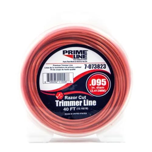 Prime Line 7-073823 Razor Cut Trimmer Line, 40-Feet by 0.095-Inch Diameter