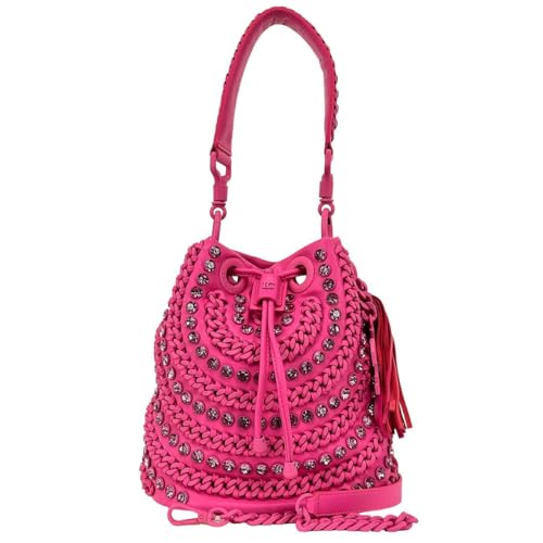 Sac seau Andromeda Fuxia La Carrie en cuir fuchsia