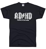 DIRTYRAGZ Men's ADHD AD/HD Rock T Shirt L Black