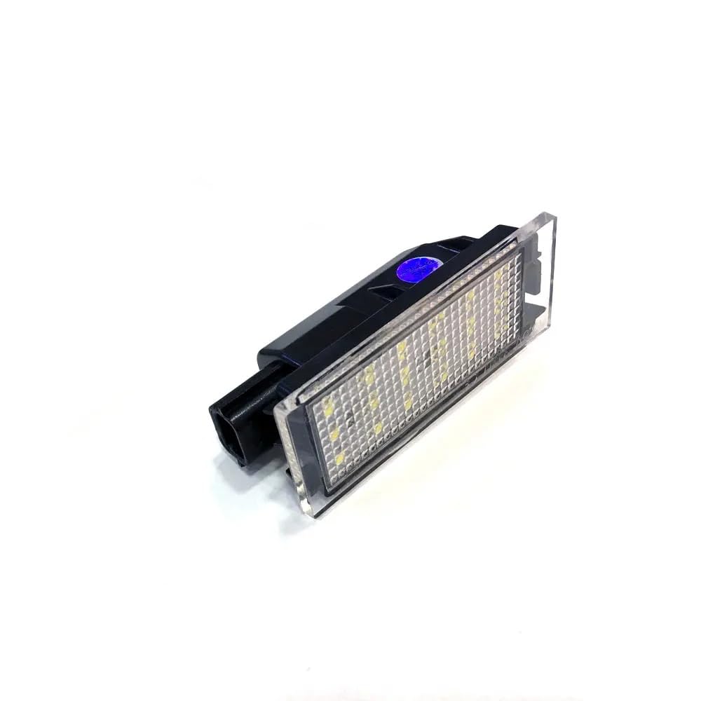 Feux De Plaque D'immatriculation LED Pour Renault Twingo II, Clio III, Mégane II/III, Laguna… - 2 Pièces, Blanc, Plug & Play, Sans Erreur CANBUS