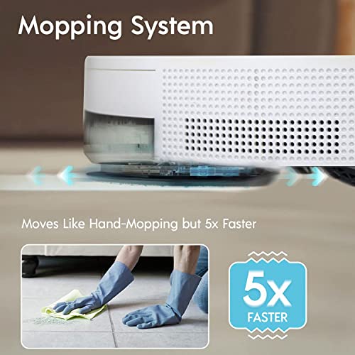 Romtos X5 Robot Vacuum And Mop Cleaner,Electric Water Tank 2 In 1, 2000Pa Suction Sweeping And Mopping Vacuuming,App Control, Self-Charging #TOP1