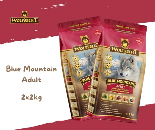 Wolfsblut Hund Adult | Trockenfutter | Multi Bundle | Mix Paket | Sparpaket | 2 x 2 kg | Verschiedene Sorten (2 x 2 KG, Blue Mountain)