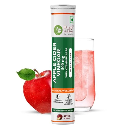 Image of Pure Nutrition L-Glutathione 500mg + Apple Cider Vinegar 15 + 15 Effervescent Tablets for Radiant, Glowing Skin, Gut Health, Improved Metabolism & Weight Management Supplements for Women & Men