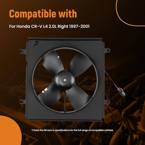 Image of maXpeedingrods 620-230 Radiator Fan Assembly fits for Honda CR-V 1997-2001, 19020P5M004 19030P3F024