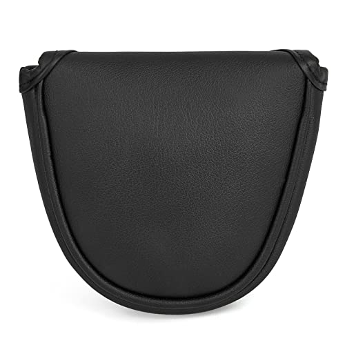 Yueaglesky Black Golf Club Mallet Putter Head Cover With Magnetic Closure, Durable Pu Material - Single Package #TOP15