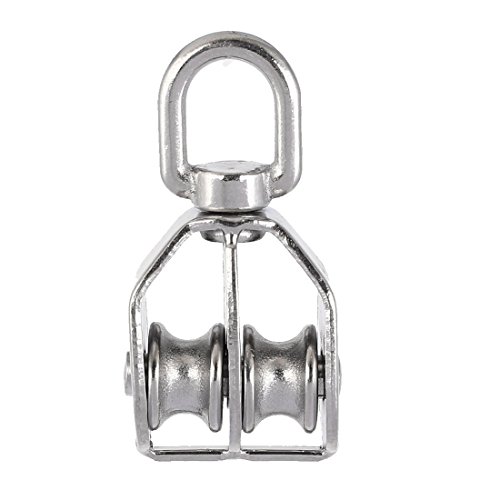 Aexit M32 304 Stainless Steel Double Sheave Swiveling Head Lifting Crane Pulley Block 2pcs (f07fedce028930f41377d5175bc121c9)