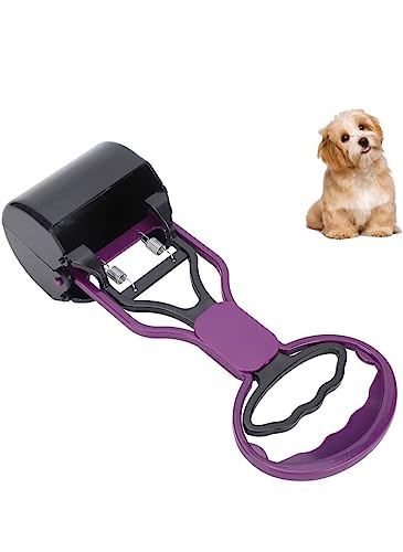 Image of Purple Poop Scooper for Large,Medium and Small Pets, Dogs,Cats Etc. Claw Grabber not Foldable and Very Suitable for Gravel, Grass and Concrete and Yard Shovel 12 cm