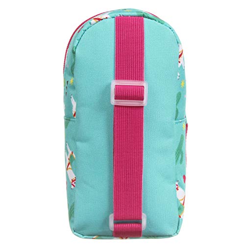 Estojo Soft College (Elástico para Caderno) Container Fun Lhama, Dermiwil, 37789, Verde Água