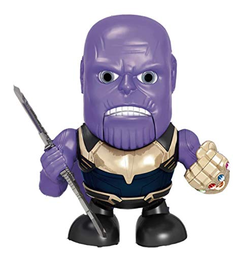 HALO NATION® Dance Superhero Swinging Hero Light Music Dance Avengr Action Figure Dancing Heros with Music Flashlight Super Hero Toys Battery Operated Dancing THAN0S