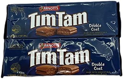 Arnotts Tim Tam Double Coat Australian Chocolate 200g (Pack of 2)