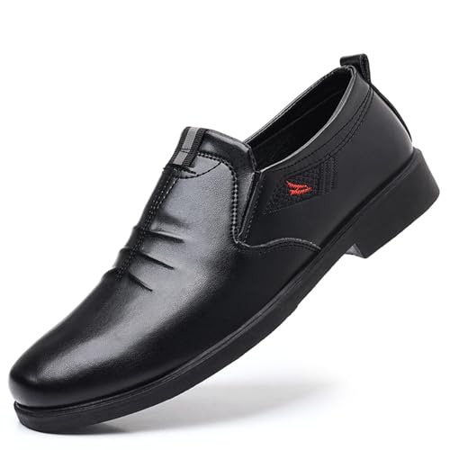 YZABEL Men's Comfort Dress Shoes Business Oxford Shoes Fashion Slip-On Round Toe Classic Modern Formal Leather Shoes Casual Loafers