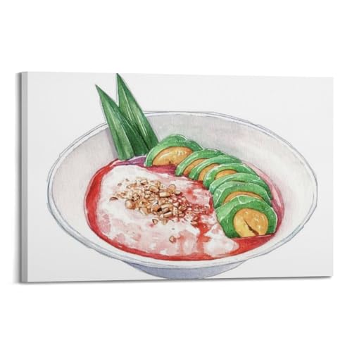 Cadre déco bol à dessert et avocat WIZIGM | Impression sur toile premium 20x30