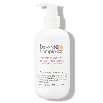Mandelic Acid 5+ Face Wash Cleanser Antioxidant Gel - Gentle Exfoliating Foaming Facial Acid Wash