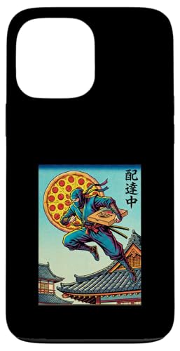 Ninja Pizza Delivery Ukiyo-e Pop Art Woodblock Foodie Japane �X�}�z�P�[�X iPhone 13 Pro Max �p
