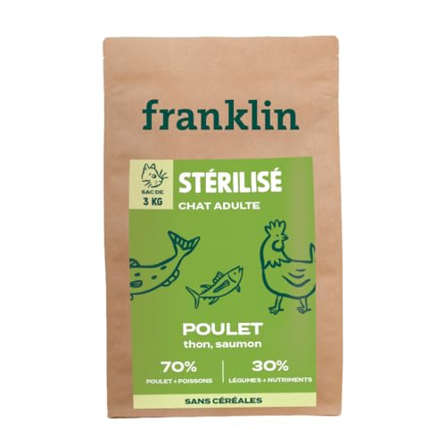 FRANKLIN - Croquette pour Chat Adulte Stérilisé - Gamme Carnivore