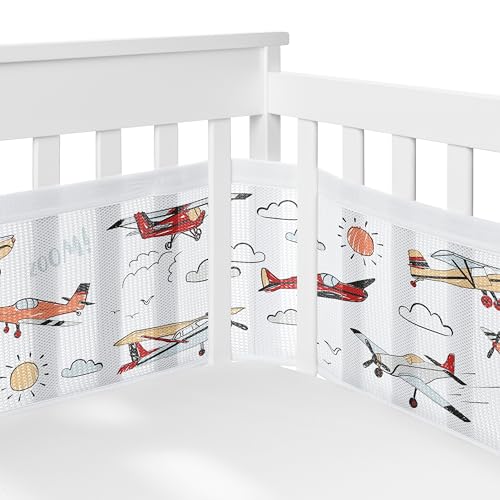 image for Sweet Jojo Designs Vintage Airplane Boy Baby Crib Bedding Set Infant N