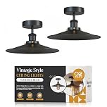 LEDSone Home Modern Black Ceiling Light Fixture - Industrial 2 Pack Semi Flush Mount Ceiling Lighting LED Chandeliers Fitting for Kitchen Hallway Dining Rooms Living Room EPC A+