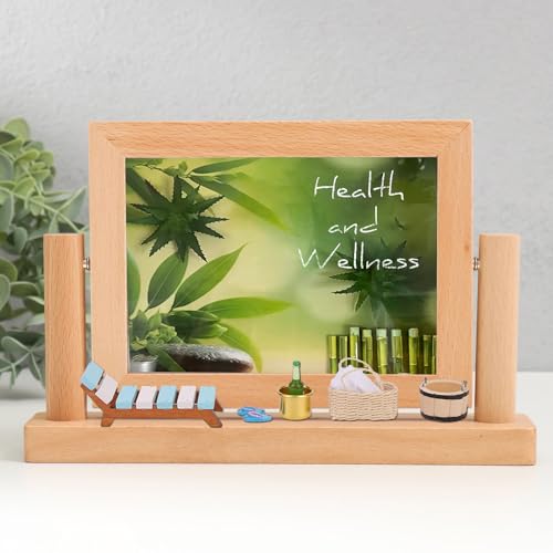 Miniatur Deko Sauna Zubehör Set, 11 Teile Wellness Deko Zubehör, Spa Sauna Wellness Gutschein, Geschenkidee für Wellness Gutscheine und Geldgeschenk