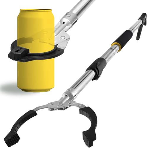 Frebuta Extra Long Grabber Reacher Tool,53in Heavy Duty Trash Picker Upper Grabber Stainless Steels Tube Trash Picker Reacher Grabber Pickup Tool with Sponge Handle Sturdy and Durable