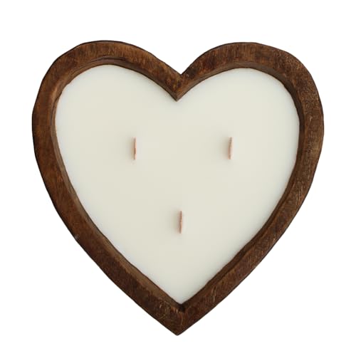 Image of McCall's Candles | Tropical Breeze | inchBest Mom Ever inch Heart-Shaped Bread Bowl Candle | Multi-Wick with Crackling Wooden Wicks | USA-Poured Wax | Farmhouse Decor | Gift for Mom