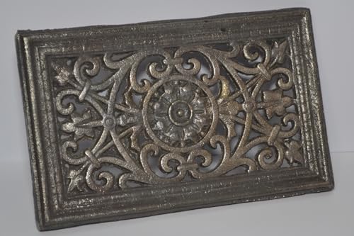 SEZAM Grille de ventilation en fonte 23 x 2,5 x 14,5 cm, pour poêles, fours à bois & cheminées - Grille d'air chaud - Grille d'air pour four, OZ110...