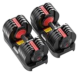 Upgraded Adjustable Dumbbells Set 52.5 lbs, 15 Weights Dumbbell Set, Quick Adjustable Dumbbells For Men Women Home Gym with Anti-Slip Handle, Safe and No Falling