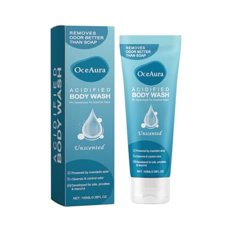 OceAura Acidified Body Wash - Odor Control - Removes Odor - Moisturizing Formula - Formulated Without SLS or Parabens - 3.38 FL.OZ Cover