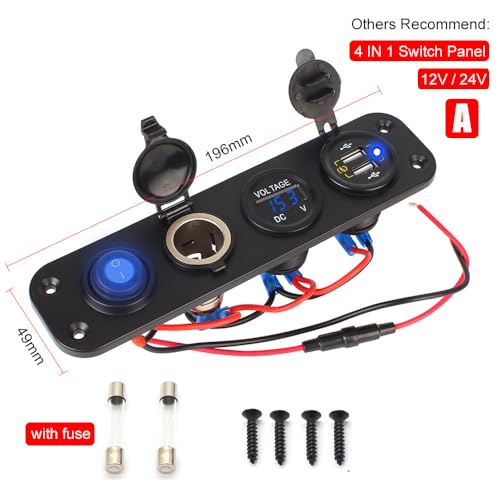 24V 12V 6 {^XCb`plfW^dveX^[ USB [d 3.0 CggOԂ̓dA_v^}{[gLo(4 IN 1 A)