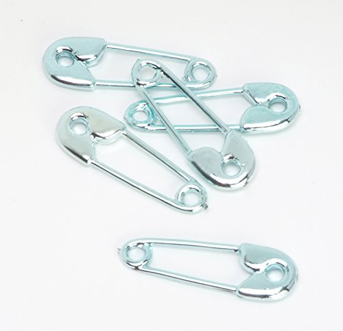 Baby Diaper Pins - Shiny Blue - 1/2 inches - 24 Pieces