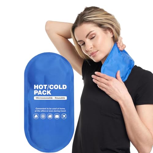 SHOPPOFOBIX Ice Packs For Pain Relief, Reusable Hot and Cold Gel Pack for First Aid, Sports Injuries, Neck & Knee Pain Relief Therapy - Multipurpose Therapy Ice Pack (2, Blue, Medium)
