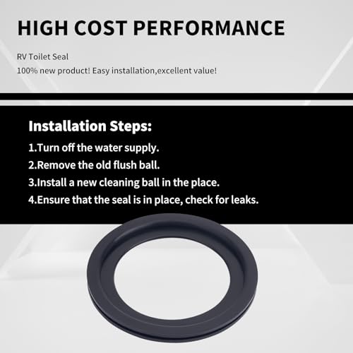Image of TIANYAN 385311658 RV Toilet Seal Gasket fit Replacement for Dometic 300 310 320 Series Pedal Toilets Flush Ball Seal Gasket Prevent Leakage (2pc)