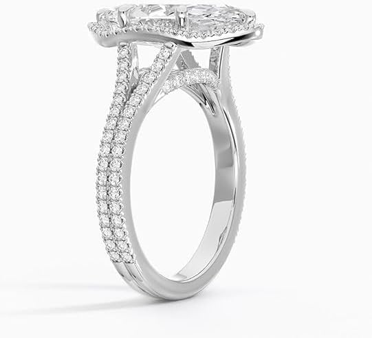 1-5 CT Marquise Cut Moissanite Engagement Ring Colorless VVS1 10K 14K 18K Solid Gold & 925 Sterling Silver Split Shank Moissanite Ring Valentine Gift For Women