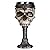 SUMMIT COLLECTION Crowned Gothic Ossuary Skull Wine Goblet Removable Stainless Steel Insert Stemware Sacrificial Ceremonial Skull Wine Chalice Goblet 7 Fl Oz Drinkware Halloween Decor