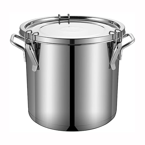 Olla for sopa espesa de acero inoxidable 304, olla hermética, tanque de almacenamiento con tapa sellada, for cocina de gas/cocina de inducción(30cmx30cm(20L))