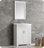 Fresca Hartford 30' White Traditional Bathroom Vanity with Sink Combo (Faucet not Included)